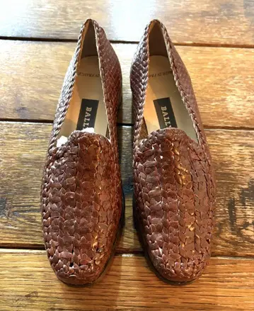 BALLY 브라운 뜨개질 로퍼