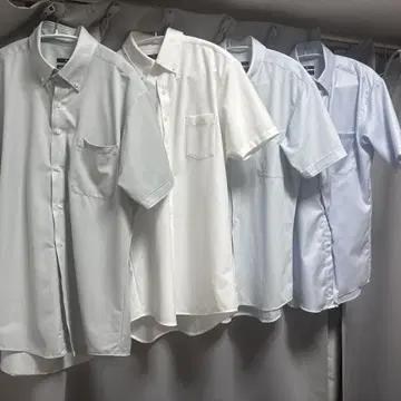 "새상품급" 4장 세트 반팔 버튼 다운 셔츠 4S