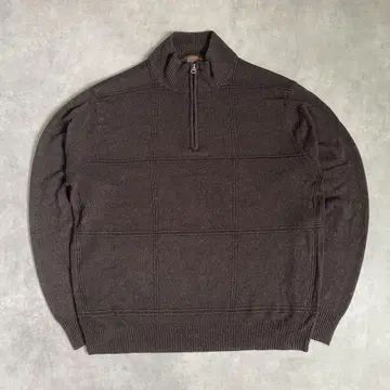 Dockers 다커스 다크 브라운 하프 지퍼 니트 스웨터