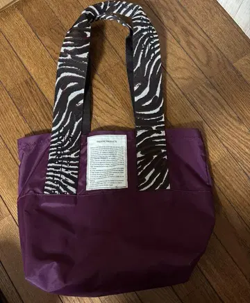 THEATRE PRODUCTS 토트백 퍼플 제브라 패턴