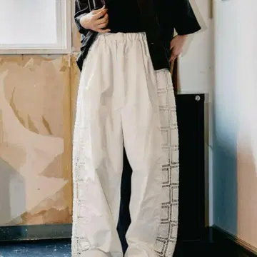 니코앤드 MODE NORM CORE 사이드 레이스 이지 팬츠 아이보리 L