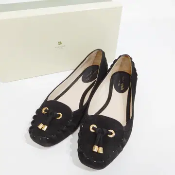 케이트 스페이드 플랫 슈즈 스웨이드 블랙 24cm