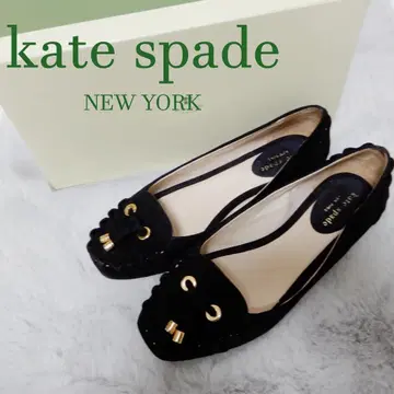 kate spade 24cm 케이트 스페이드 플랫 슈즈 스웨이드 블랙