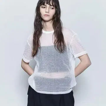 새상품 6(ROKU) 시어 셔링 티셔츠