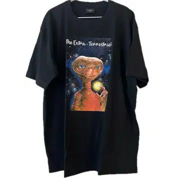 남성용 티셔츠 XL E.T 영화 블랙