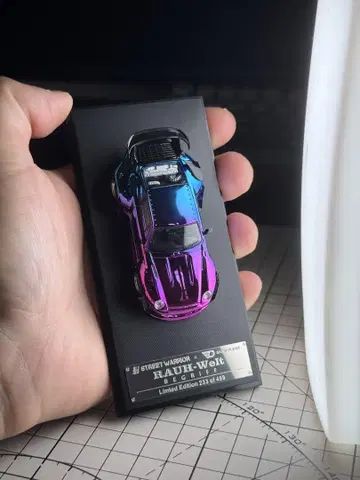 1/64 STREET WEAPON 포르쉐 993 도금 퍼플 미니카