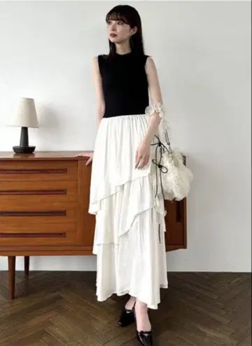 FRAY I.D 아지메 티어드 스커트 카트 원피스