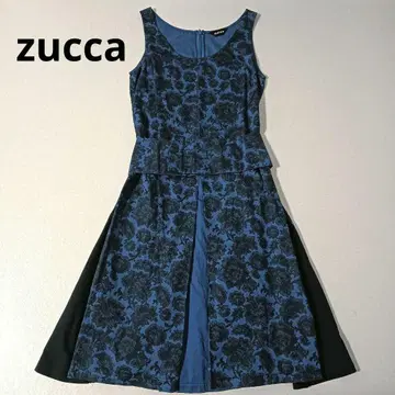 zucca 꽃무늬 코튼 원피스 M 블루