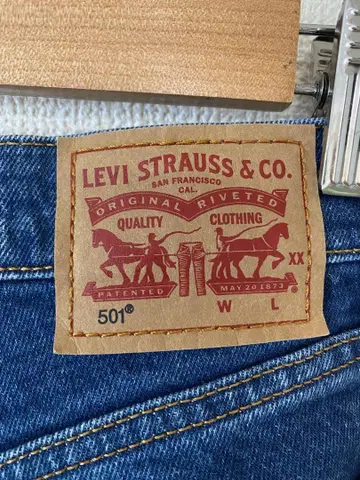 LEVI'S 501 하이 웨스트 스트레이트 청바지