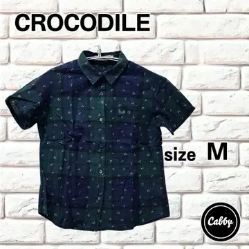 CROCODILE 크로커다일 반팔 셔츠 체크 미니 꽃무늬