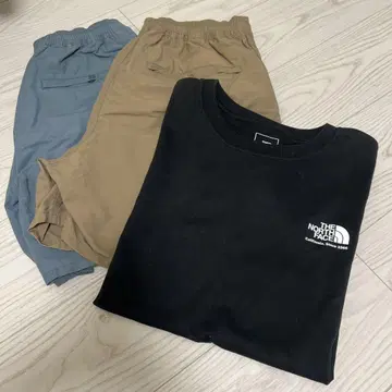 THE NORTH FACE 블랙 티셔츠 숏팬츠 세트