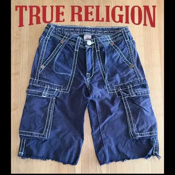 TRUE RELIGION 카고 숏 팬츠 네이비