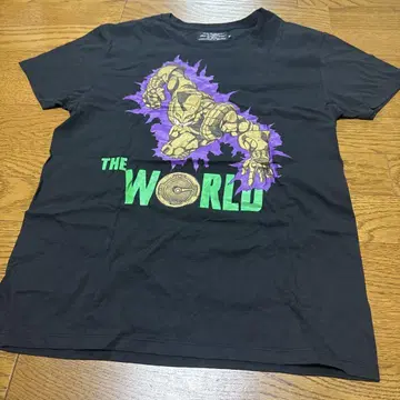 죠죠 티셔츠 죠죠 3부 울트라 바이올렛 THE WORLD