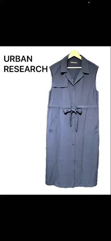 URBAN RESEARCH 슬리브리스 원피스 다크 블루