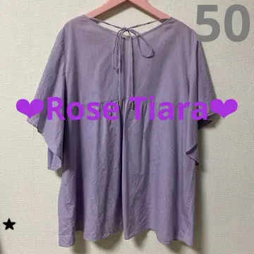 Rose Tiara 로즈 티아라 블라우스 반팔 빅 사이즈 50