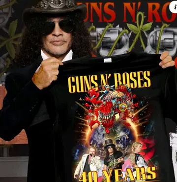 GUNS N' ROSES 40주년 기념 티셔츠 건즈 앤 로지즈