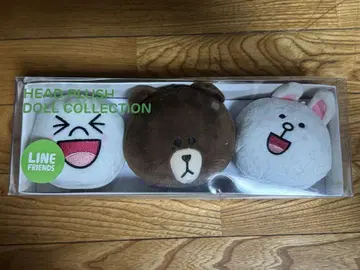 라인프렌즈 헤드 플러시 인형 컬렉션 3종 세트