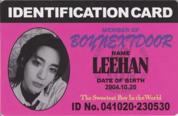 BOYNEXTDOOR Weverse 앨범 LEEHAN HOW?