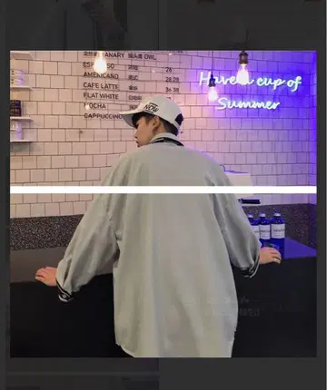 넥타이 셔츠 그레이