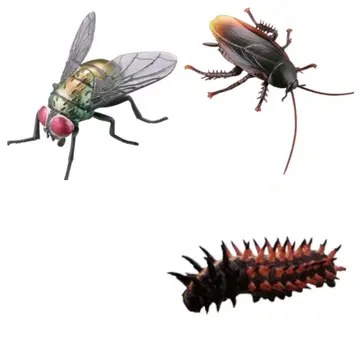 3종 세트 위성 해충 박람회 가챠 이모코레 생물 피규어