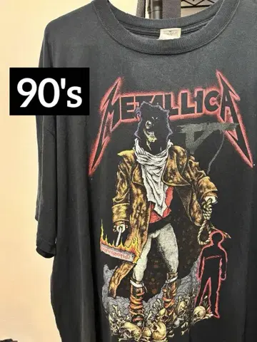 [레어] Metallica 메탈리카 티셔츠 밴딩 티셔츠 구제 의류