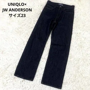 유니클로 JWA 콜라보 데님 스트레이트 청바지 사이즈 23 69 네이비