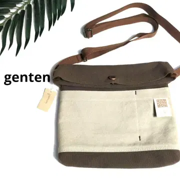 미사용 genten 캔버스 코사시 숄더 백