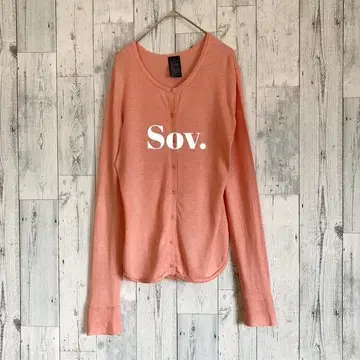 Sov. 소브 가디건 실크 살몬 핑크 긴팔