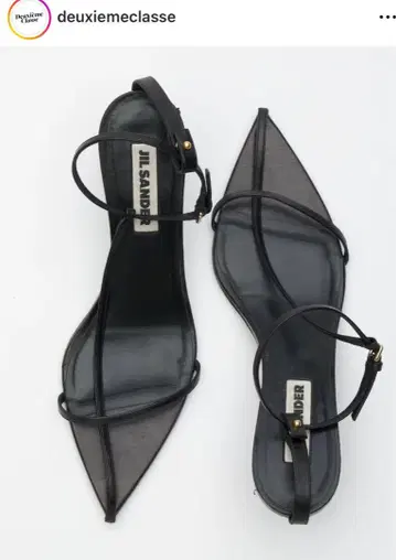 JIL SANDER 힐 샌들 블랙 두지엠 클라세