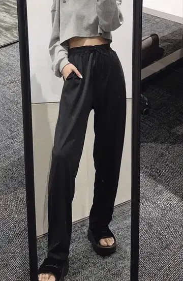 차광 팬츠 블랙 시이짱