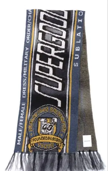 sublations FOOTBALL SCARF ASH BLACK