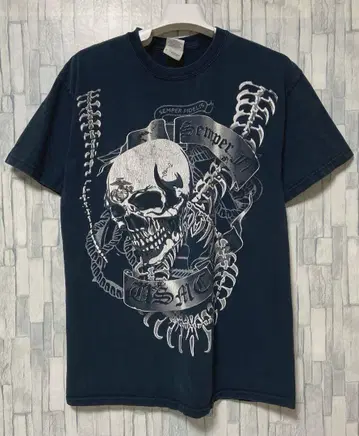 판매 상품 USMC 해병대 양면 Semper Fi 로고 티셔츠