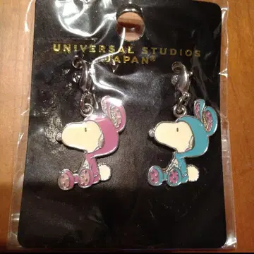 USJ 유니버셜 스누피 토끼 핑크 블루 키링 참