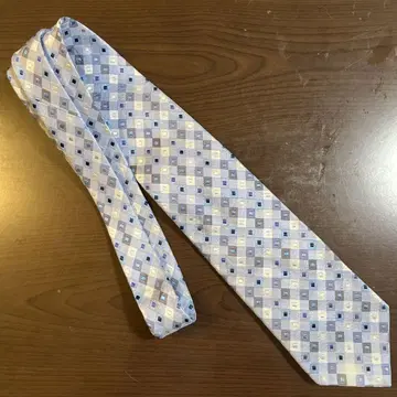 폴스미스 블루 계열 체크 무늬 넥타이