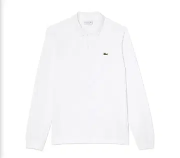 Lacoste L.13.12 화이트 긴팔 피케 셔츠 L