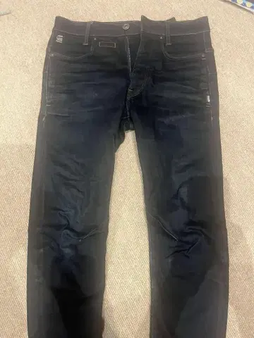 G-STAR RAW D-STAQ 다크 블루 슬림 핏 데님