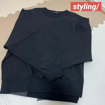 styling/ 블랙 트레이닝복 스타일링 크루넥 택 포함