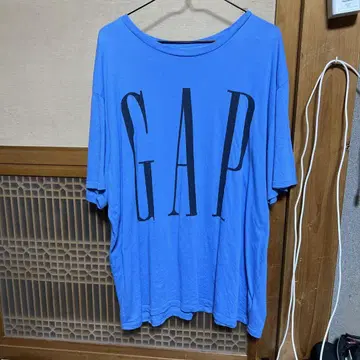 GAP 갭 로고 프린트 티셔츠 XL 파랑