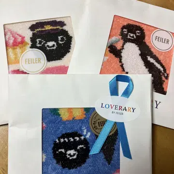 페이러 라브러리 콜라보 도쿄 Suica 펭귄 타월 손수건 3종