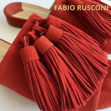 FABIO RUSCONI 태슬이 달린 레드 샌들