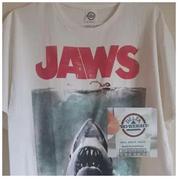 00s 델타 JAWS 빈티지 티셔츠 화이트