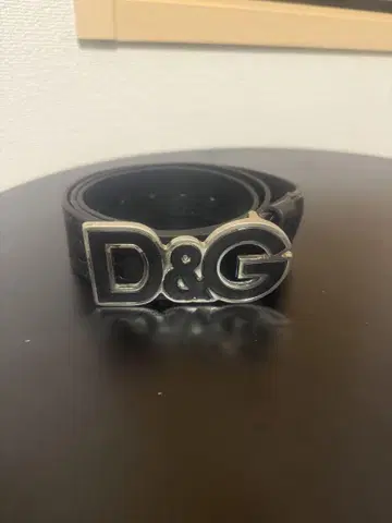 D&G 블랙 가죽 벨트