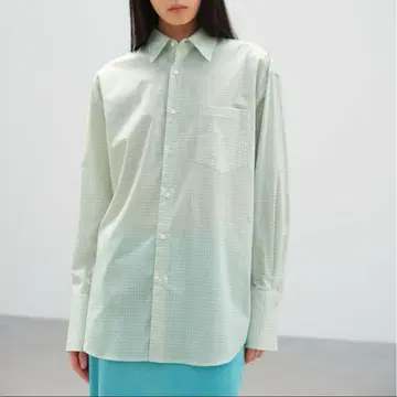 AURALEE 2025ss 택 포함 체크 셔츠