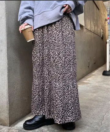 CIAOPANIC 롱 스커트 레오파드 조조타운