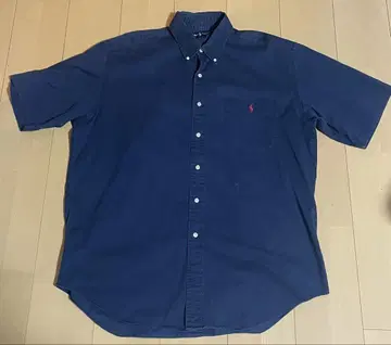 Ralph Lauren 네이비 반팔 셔츠 BLAKE 포켓 부착