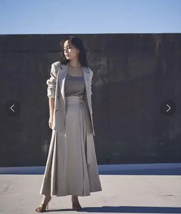 anuans 아누아스 린넨 랩 스커트