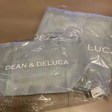 DEAN & DELUCA 메쉬 토트백 민트 블루 2개 세트
