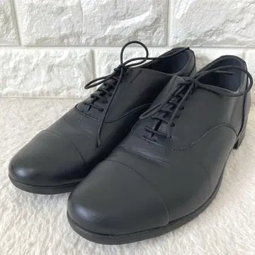 컨디션 최상 쇼세 신발 스트레이트 팁 천연 가죽 블랙 검정 22.5cm