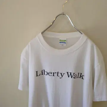 Liberty Walk 화이트 티셔츠 티셔츠 화이트 사인 포함 S 사이즈