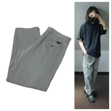 DOCKERS 그레이 치노 팬츠 다커스 자수 로고